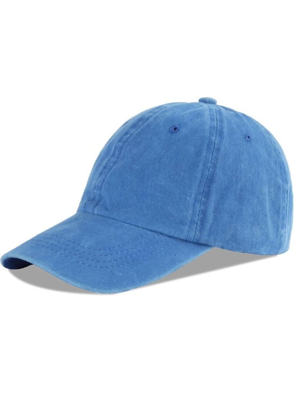 Unisex Washed-jewelry Blue Baseball Cap Cotton Fits Washed Denim Adjustable Hat